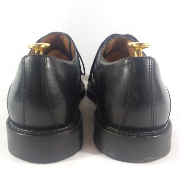 J. Murphy Black Leather Plain Toe Derby Mens 11M